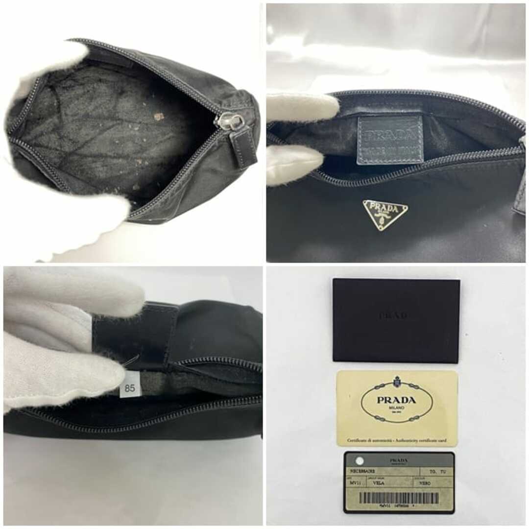 PRADA - プラダ ポーチ ブラック NERO VELA MV11 美品 ナイロン 中古