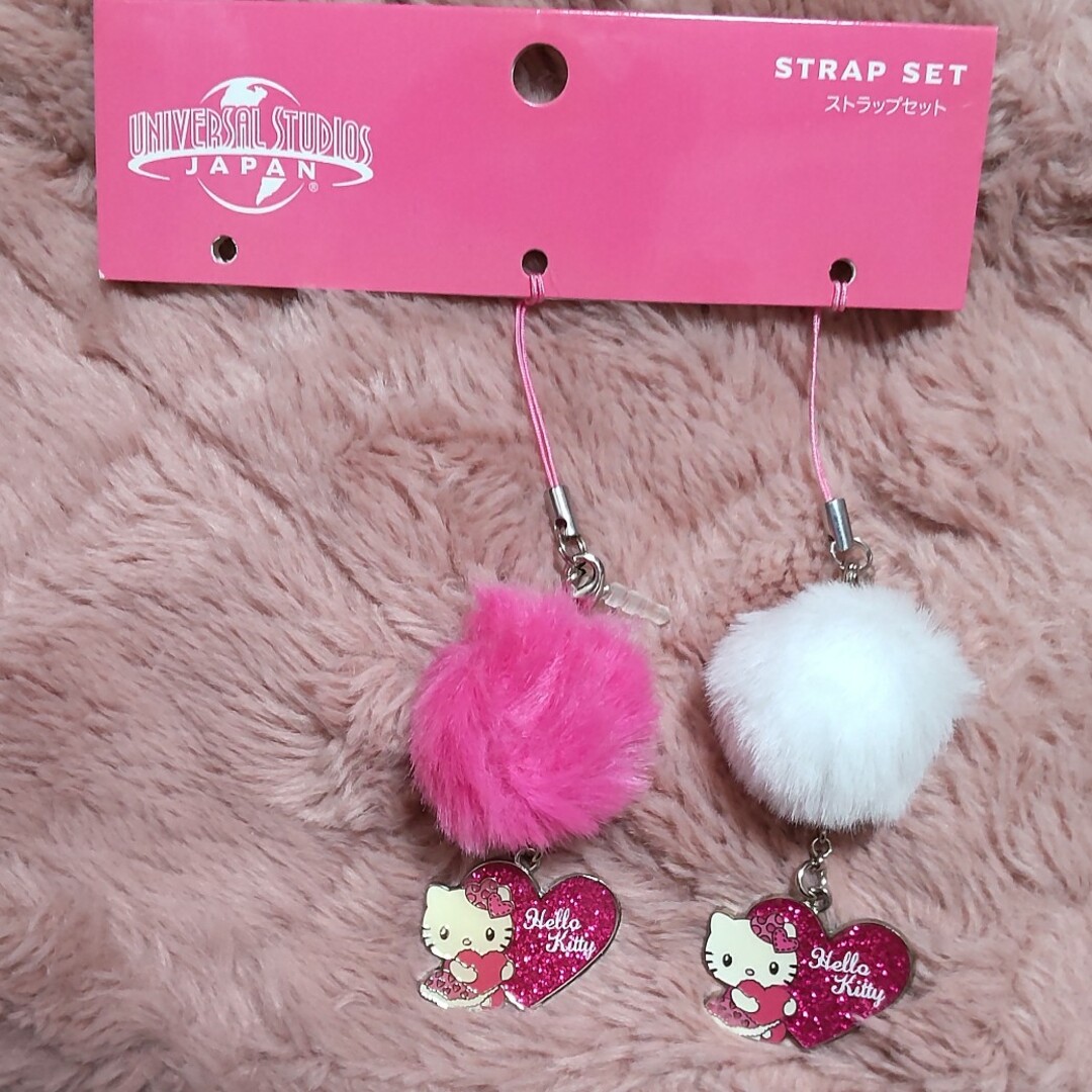 ハローキティ - キティ、ストラップ、根付け、2個セット、USJ限定