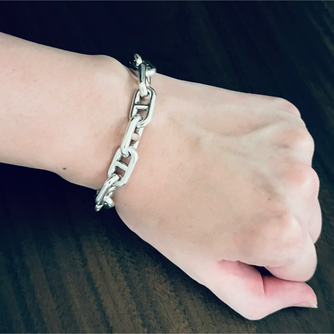 HERMES - ヴィンテージ エルメス シェーヌダンクル ブレスレット GM 13