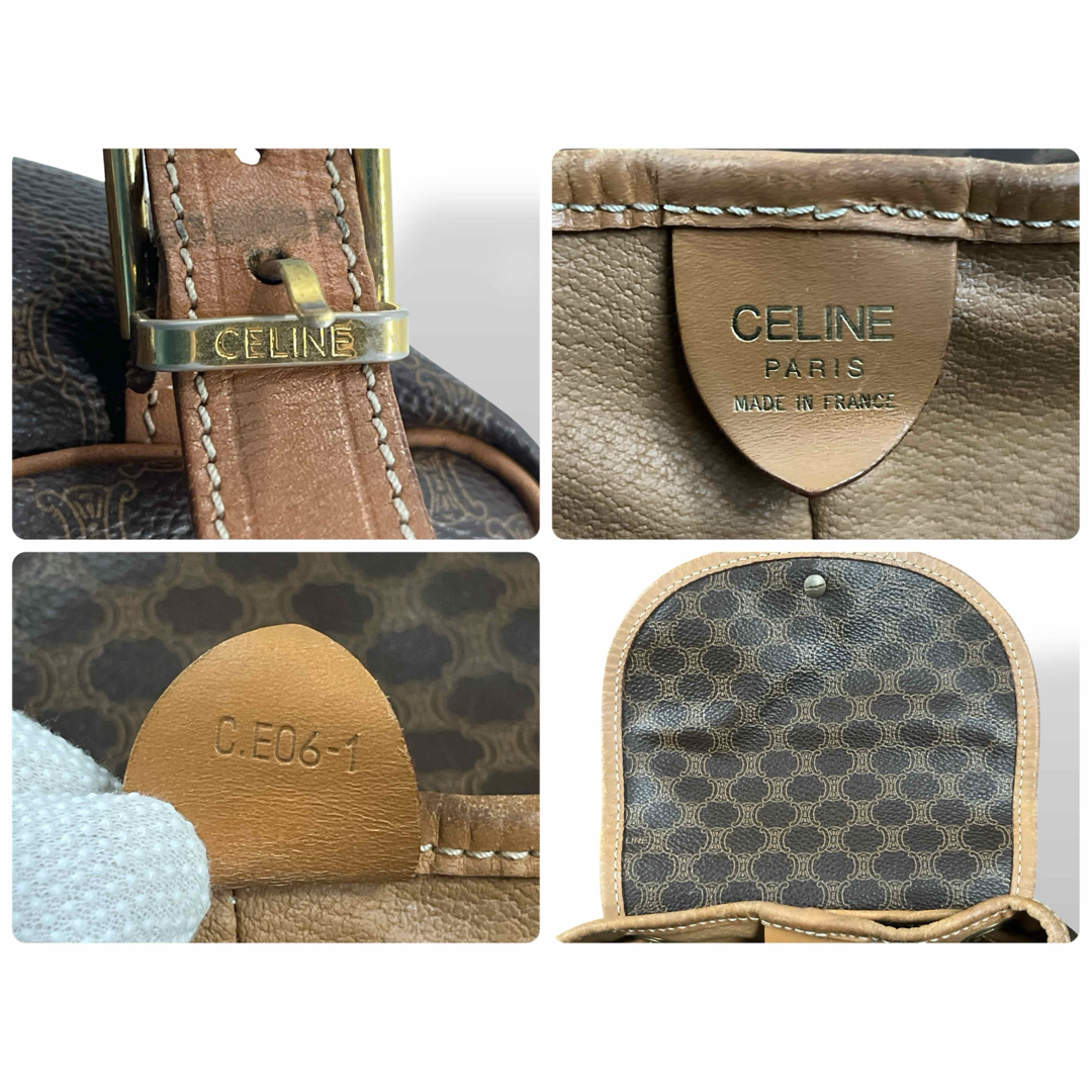 CELINE - オールド セリーヌ 巾着 ミニリュック マカダム柄 金具