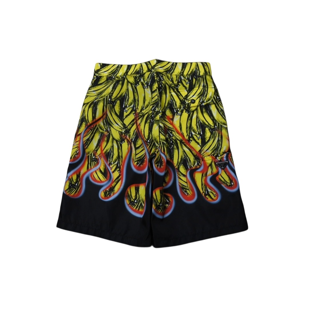 PRADA - 極美品 PRADA プラダ Banana And Flame print Swim Shorts