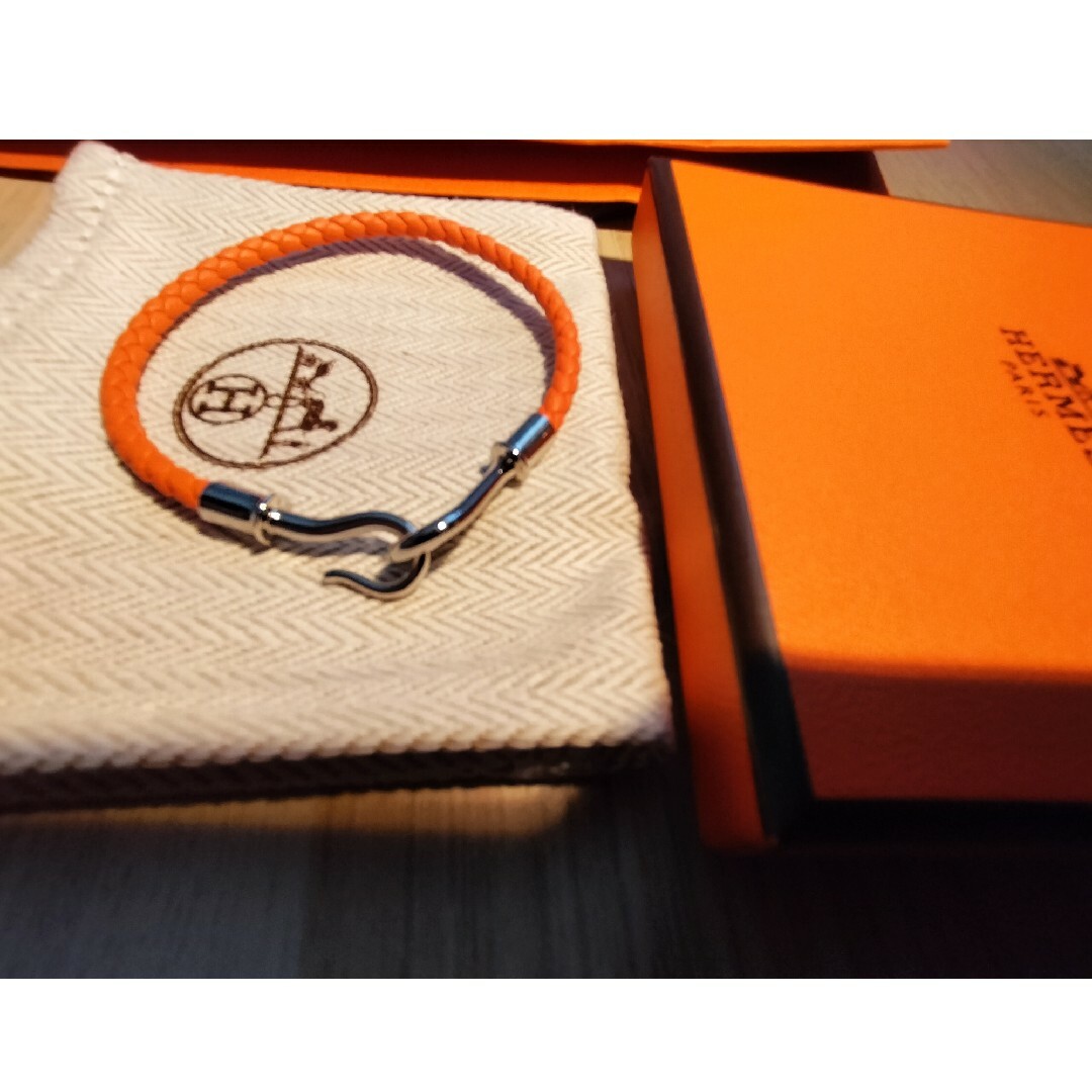 HERMES - エルメスHERMESレザー編みブレスレット☆ジャンボ箱購入店
