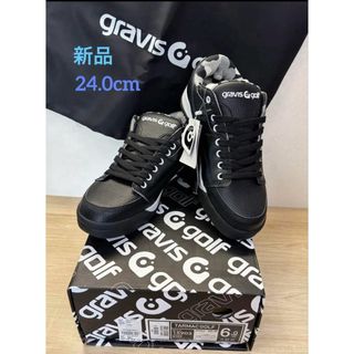 gravis - グラビス ゴルフ シューズ 24cm 15903 ブラック カモフラ柄の