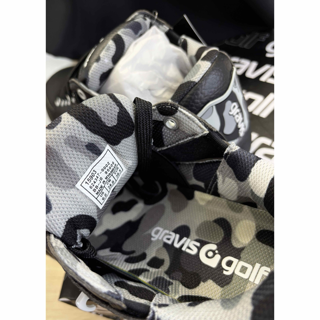 gravis - グラビス ゴルフ シューズ 24cm 15903 ブラック カモフラ柄の