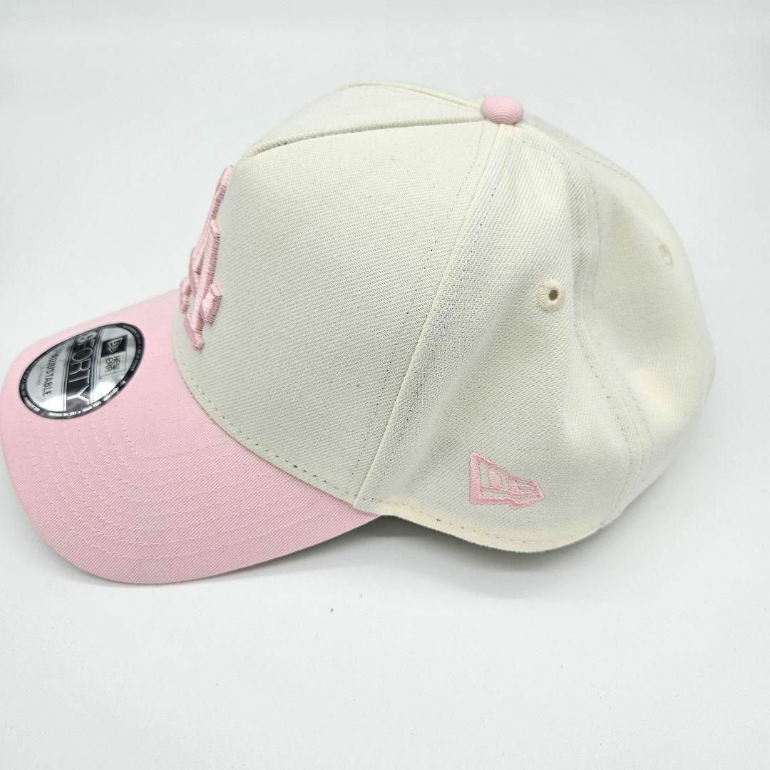 NEW ERA - 白 ピンク ホワイト ドジャース ニューエラ キャップ LA