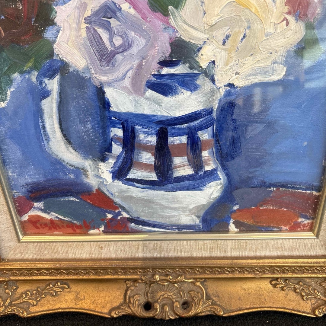 丹良行 『薔薇』 ショップ 油絵 油彩画 6号 絵画