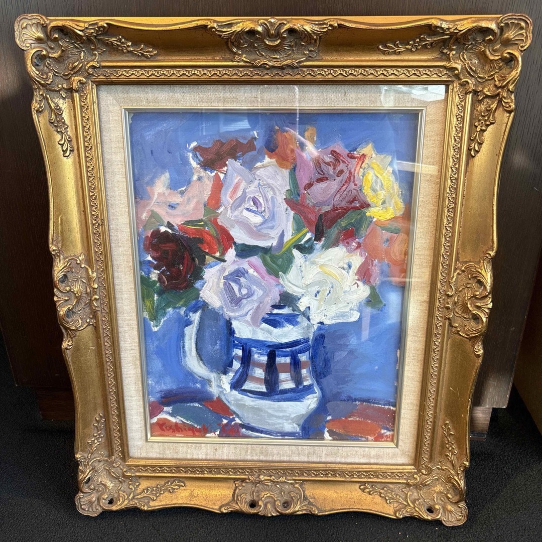 丹良行 『薔薇』 ショップ 油絵 油彩画 6号 絵画