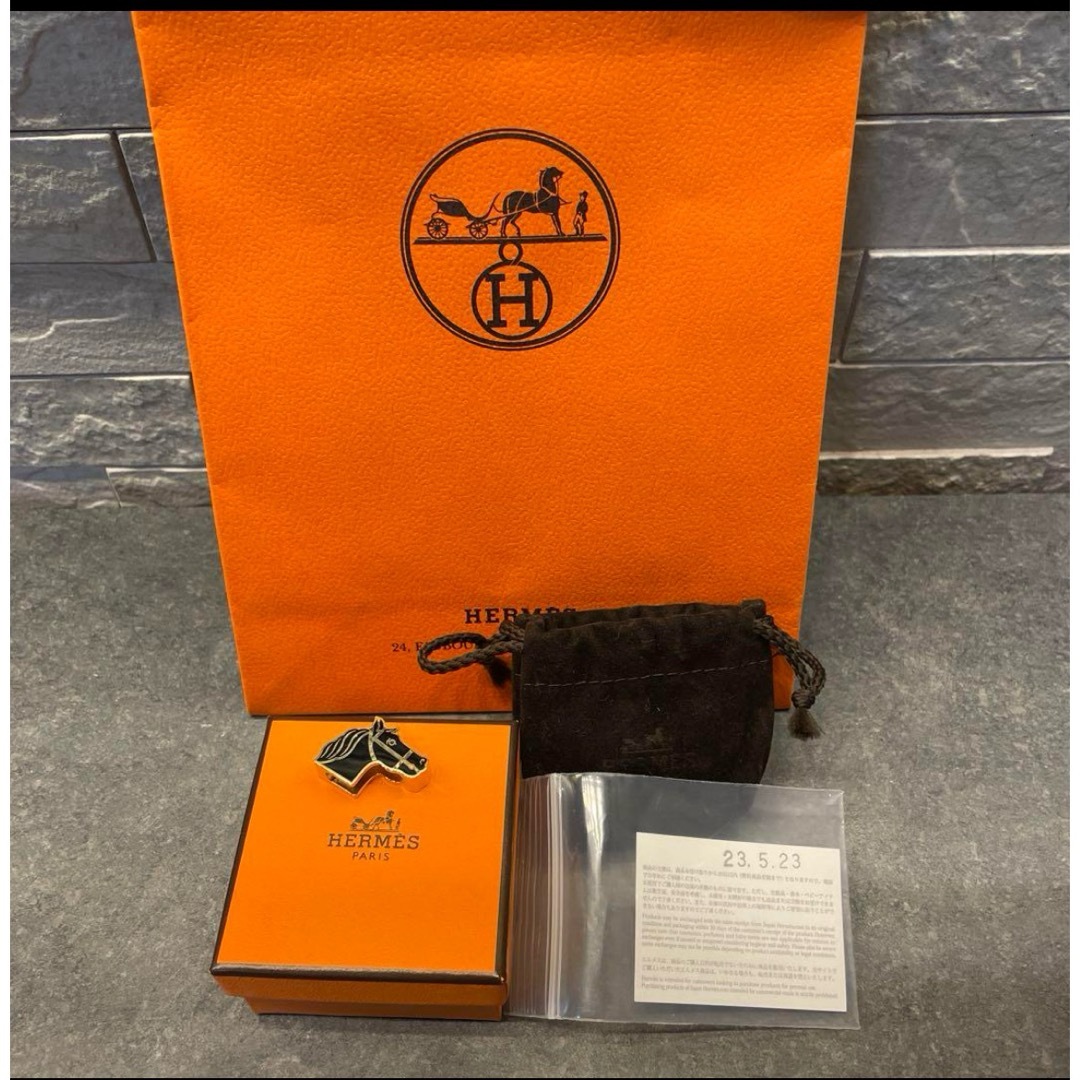 HERMES - 未使用品に近い エルメス カドリージュ ツイリーリング