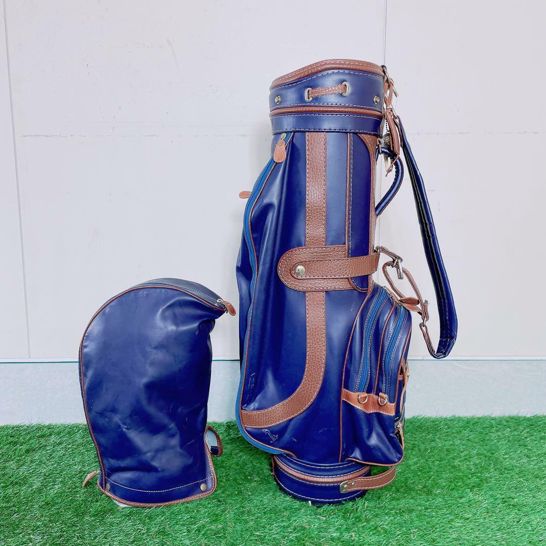 ゴルフ キャディバッグ ブルー Enrico エンリココベリ 8号 NT0593の