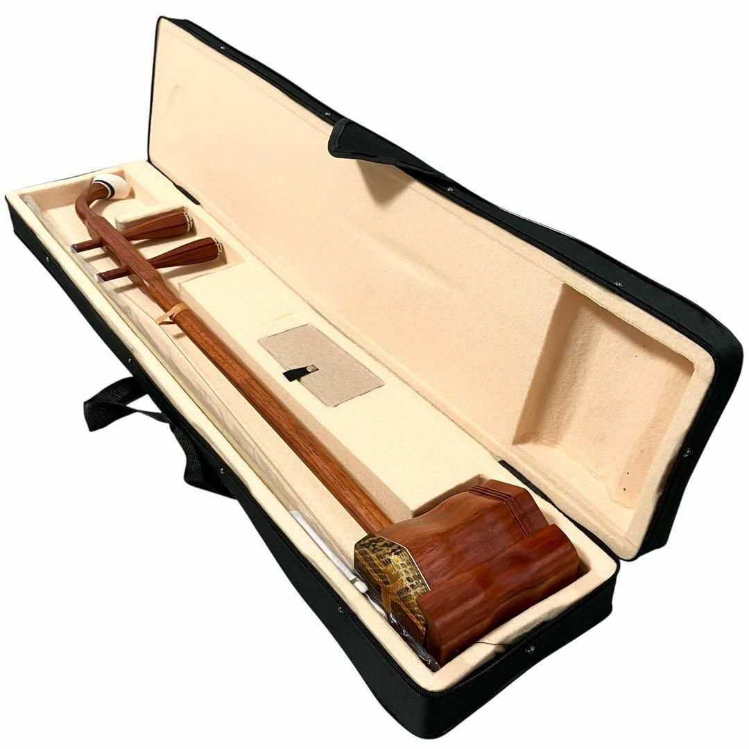 二胡 (紅木）弦 弓 ケース付き 二胡 (紅木）弦 弓 ケース付き