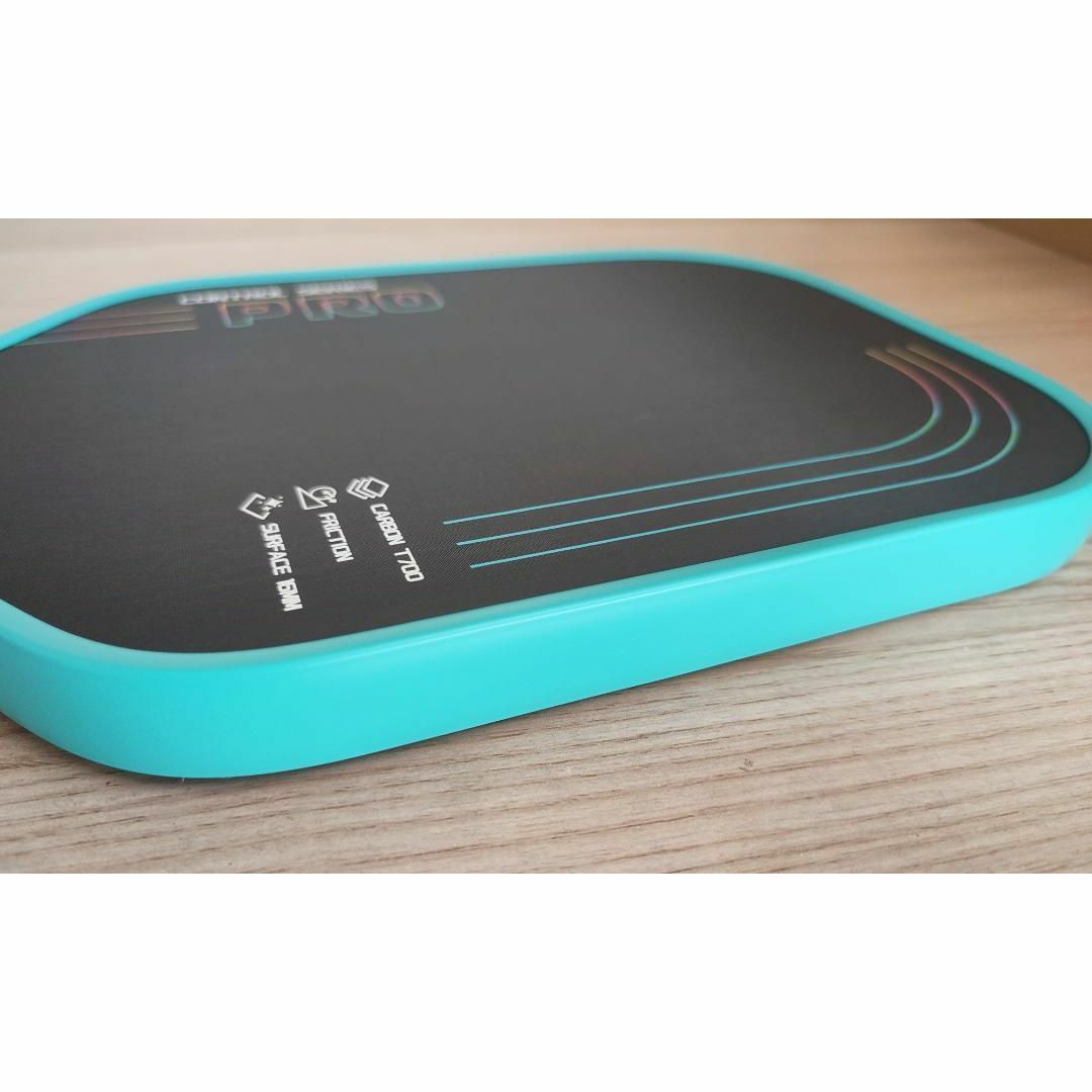 ピックルボール パドル T700生カーボンファイバー 水色 16mmの通販 by