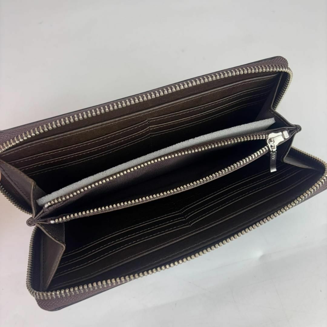 未使用】 ポロラルフローレン ラウンドジップ 長財布 P-225BR