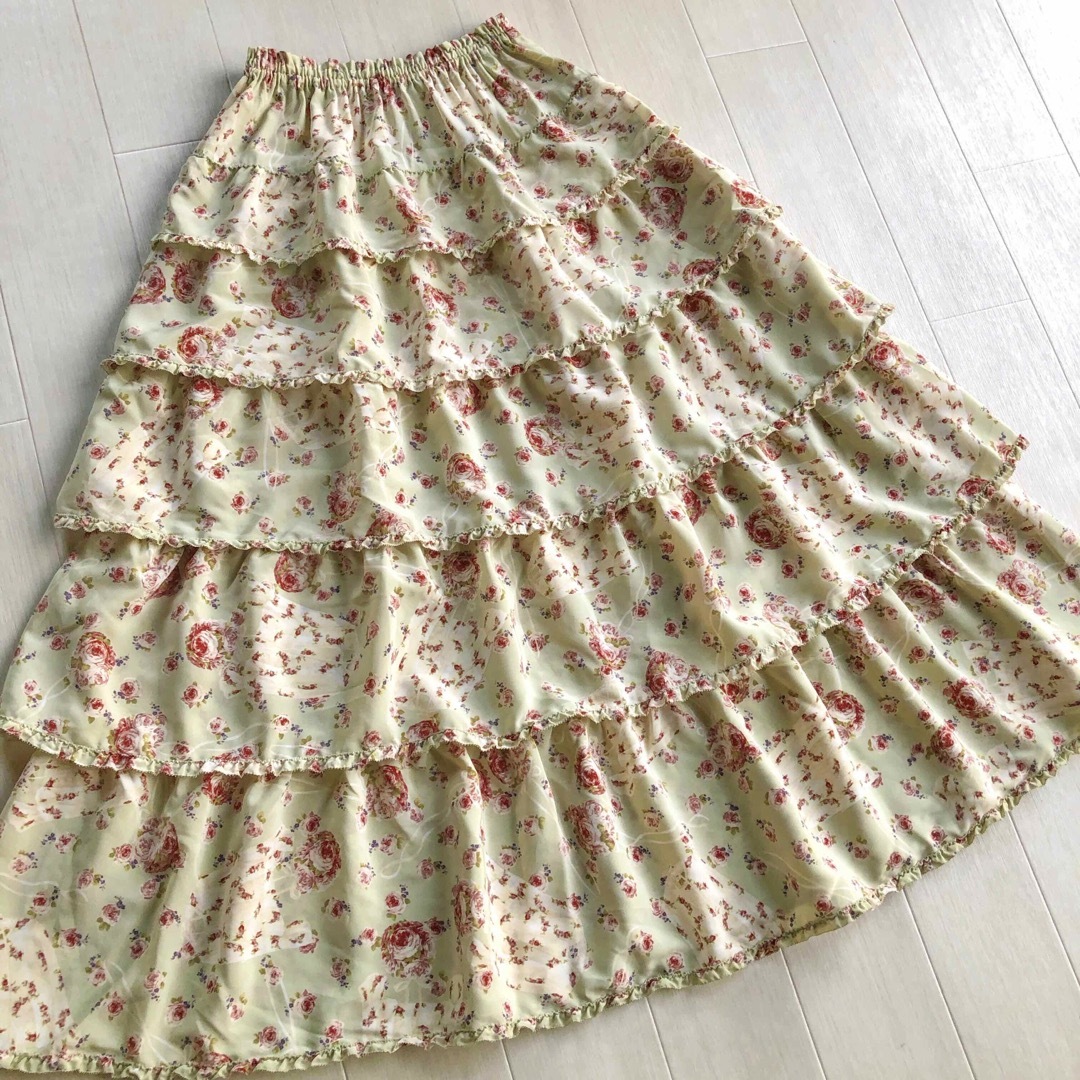 ワンダフルワールド カネコイサオ☆豪華！かぶせ段々フリルのスカート