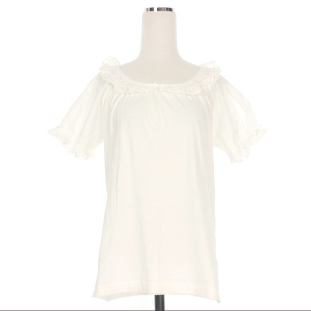 PINK HOUSE - ピンクハウス PINK HOUSE 首元フリルシャツ ブラウス L