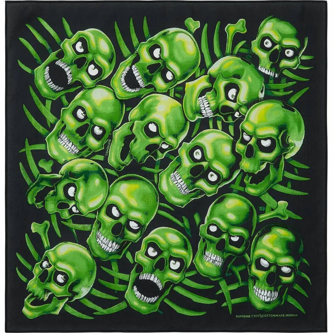 Supreme - Supreme Skull Pile Bandana Green バンダナの通販 by K