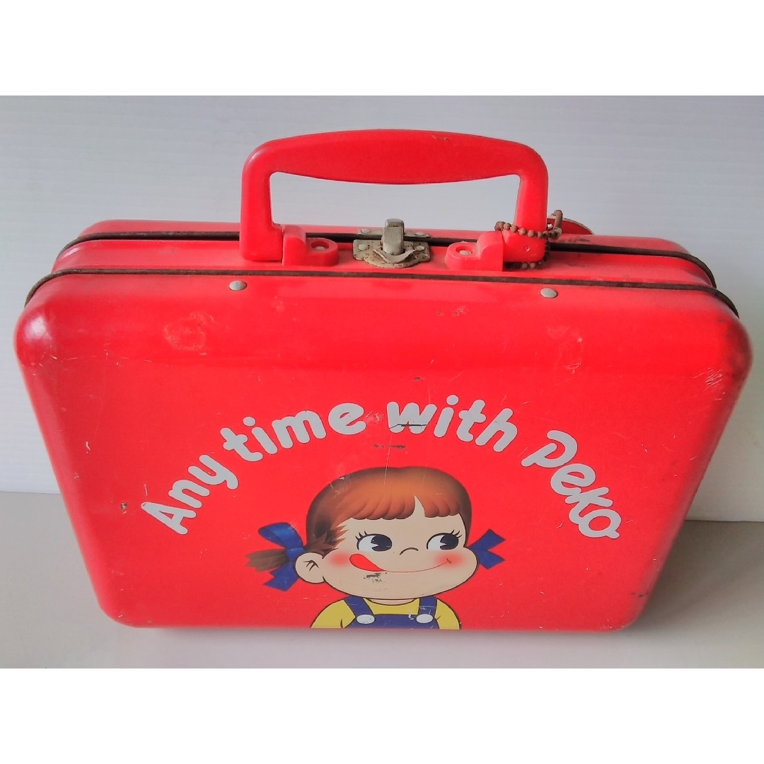 不二家 - 激レア不二家ペコちゃんポコちゃん ブリキ缶トランクケース