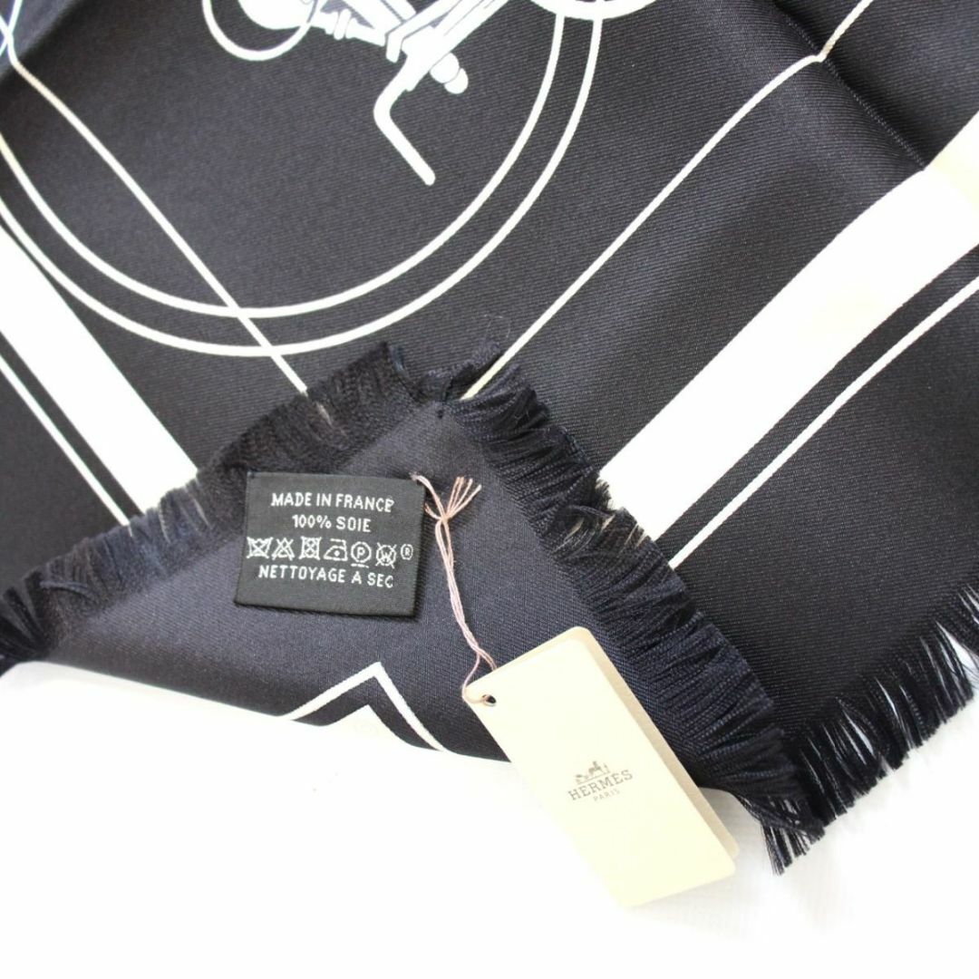HERMES - HERMES エルメス カレ 80 スカーフ エクスリブリス フリンジ