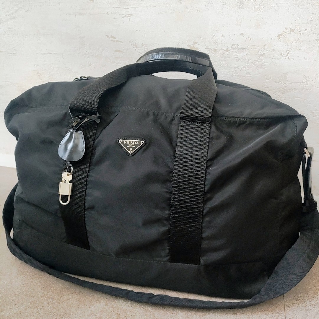 PRADA - PRADA プラダ 2way ボストンバッグ 旅行用 ナイロン 三角ロゴ
