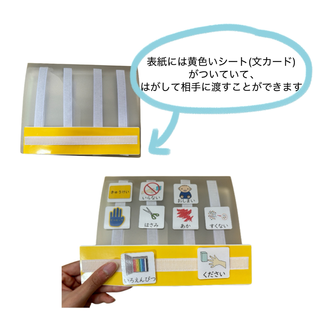 カットあり！PECS 絵カードコミュニケーションブックセットの通販 by