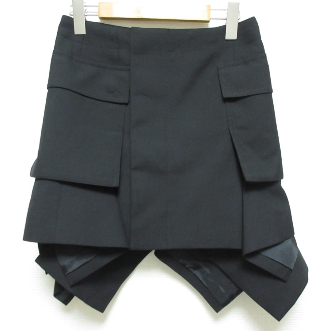 sacai - 美品 24SS sacai サカイ Mini Skirt アシンメトリーミニ