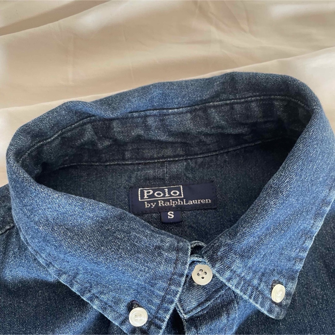 POLO RALPH LAUREN - Polo by Ralph Lauren デニムシャツ 青刺繍 Sの
