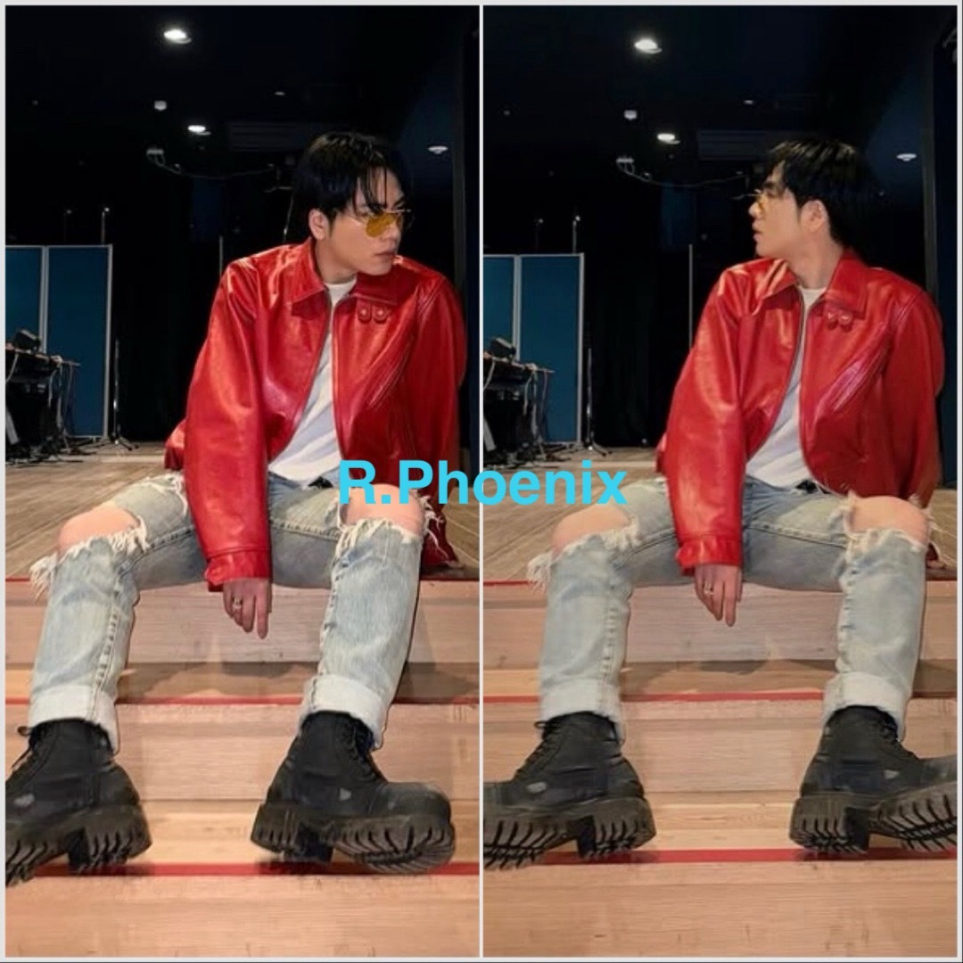 sacai - 【SACAI】25SS ZIP UP LEATHER JACKET RED 2の通販 by R