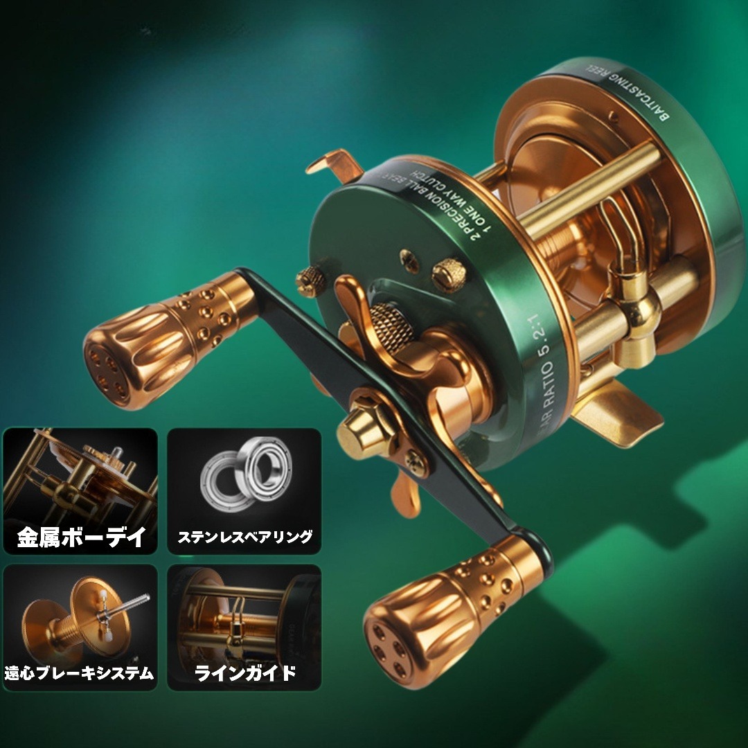 ベイトリール ビッグベイトリール リール 両軸リール 釣りリール 左