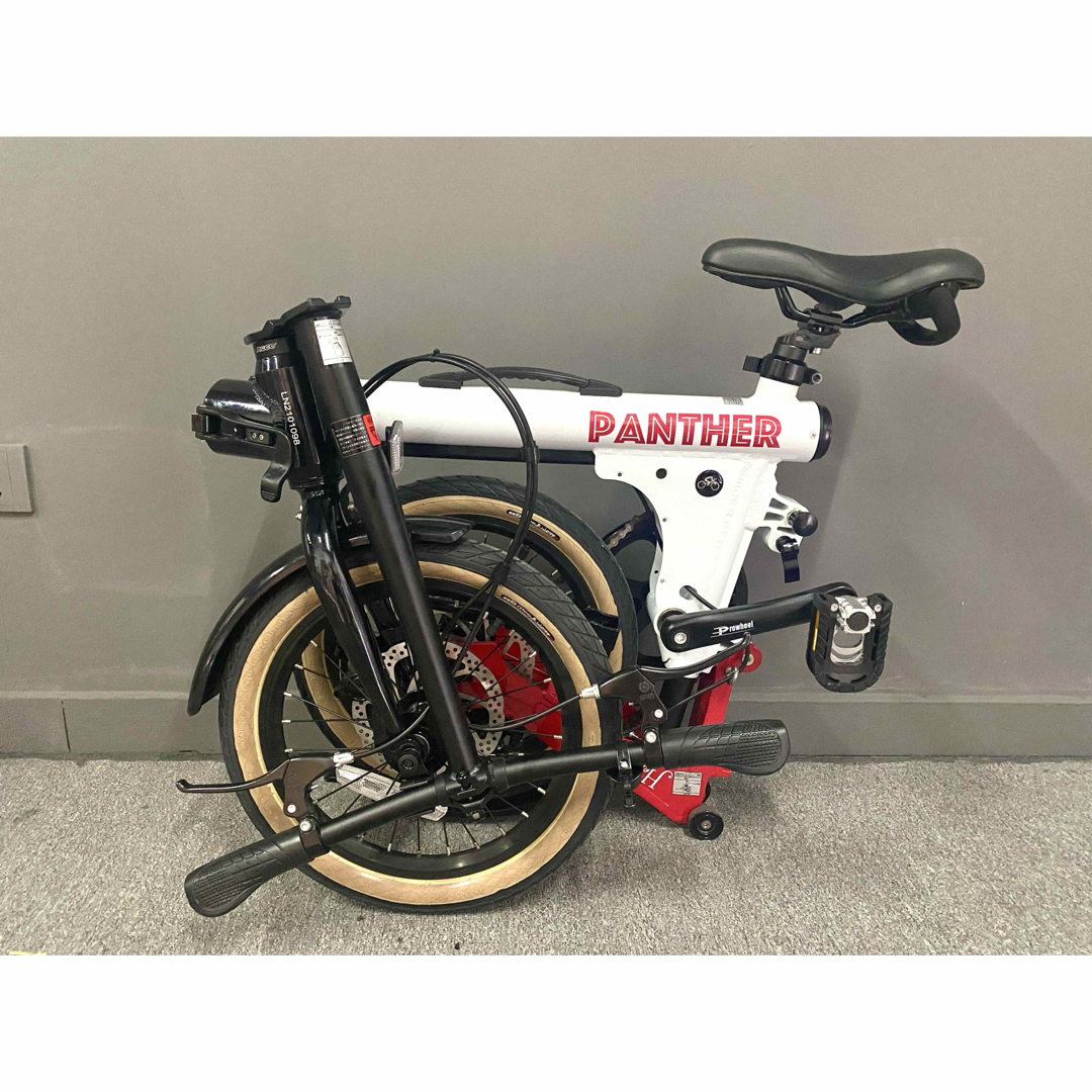 16インチ 軽量アルミPANTHER 三折りたたみ自転車 シングルスピード