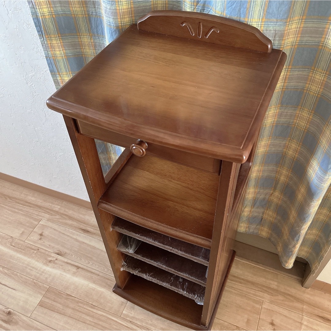 カリモク家具 サイドボード 電話台 引き出し有 キャビネット 昭和