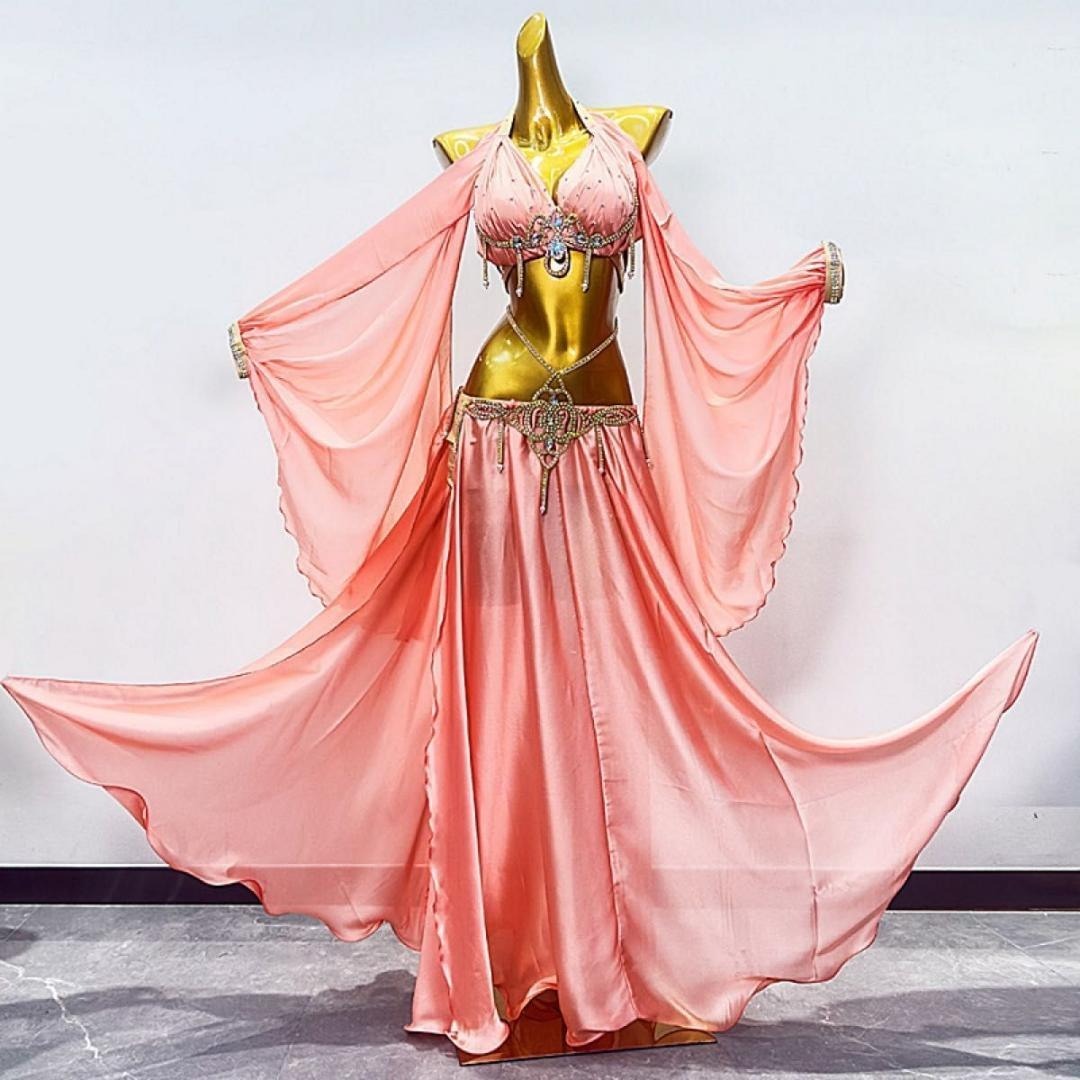 新品未使用】ベリーダンス セットアップ 衣装 サーモンピンク レッスン