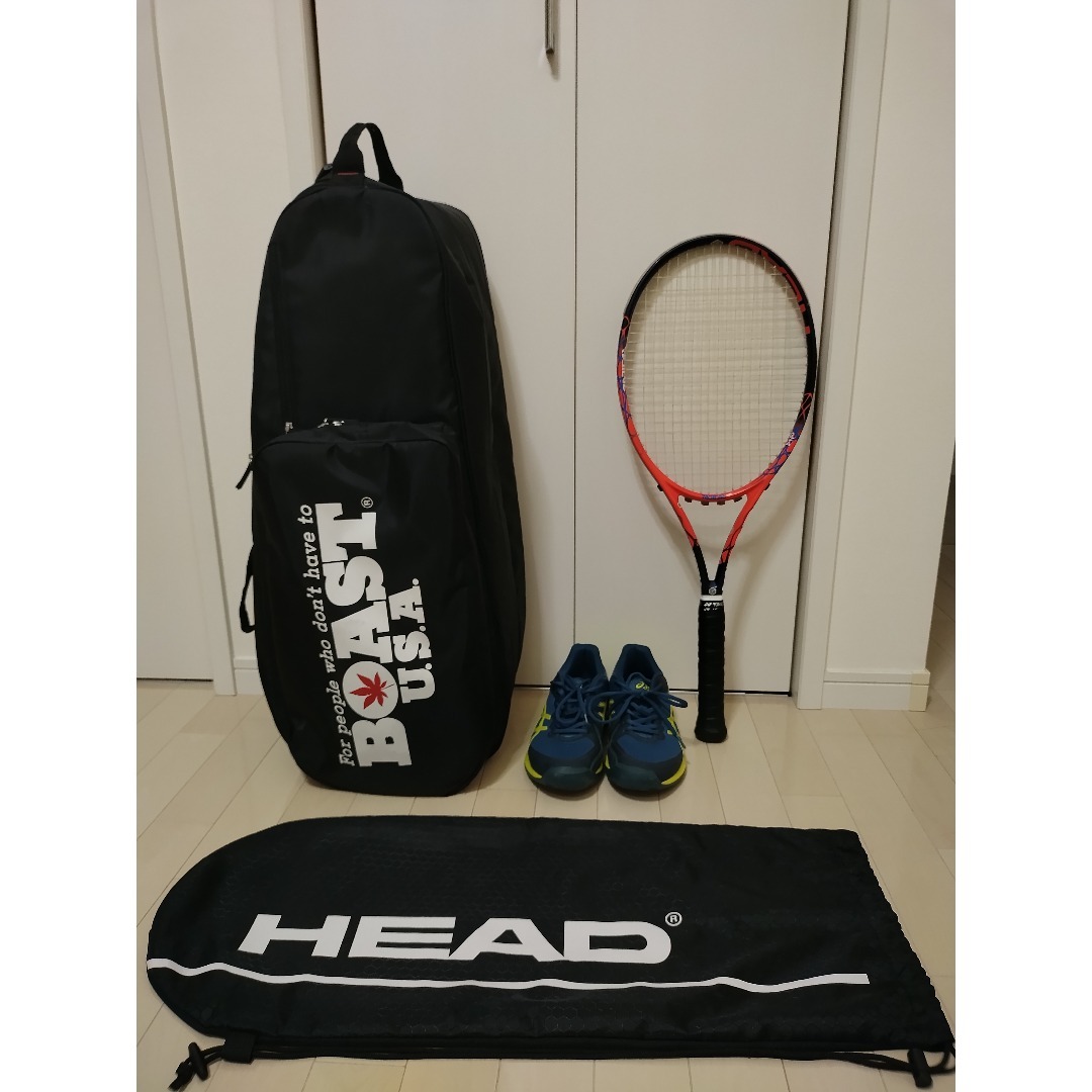 HEAD - 【美品】テニスラケット（HEAD）＋シューズ（ASICS）＋バッグ