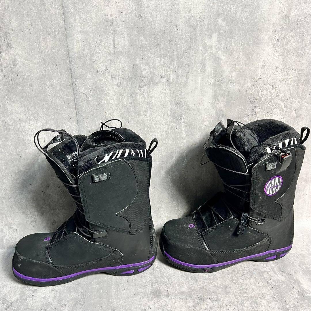 Salomon レディース スノーボードブーツ ブラック/パープル 24cm