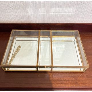 ZARA HOME - ZARA HOME ガラス製 ゴールド アクセサリーケースの通販
