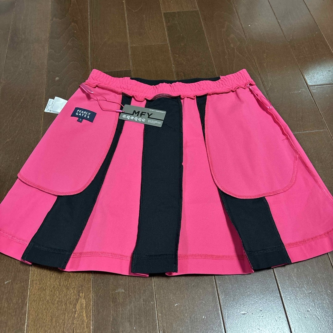PEARLY GATES - パーリーゲイツMFY裏カノコプリーズスカート ピンク