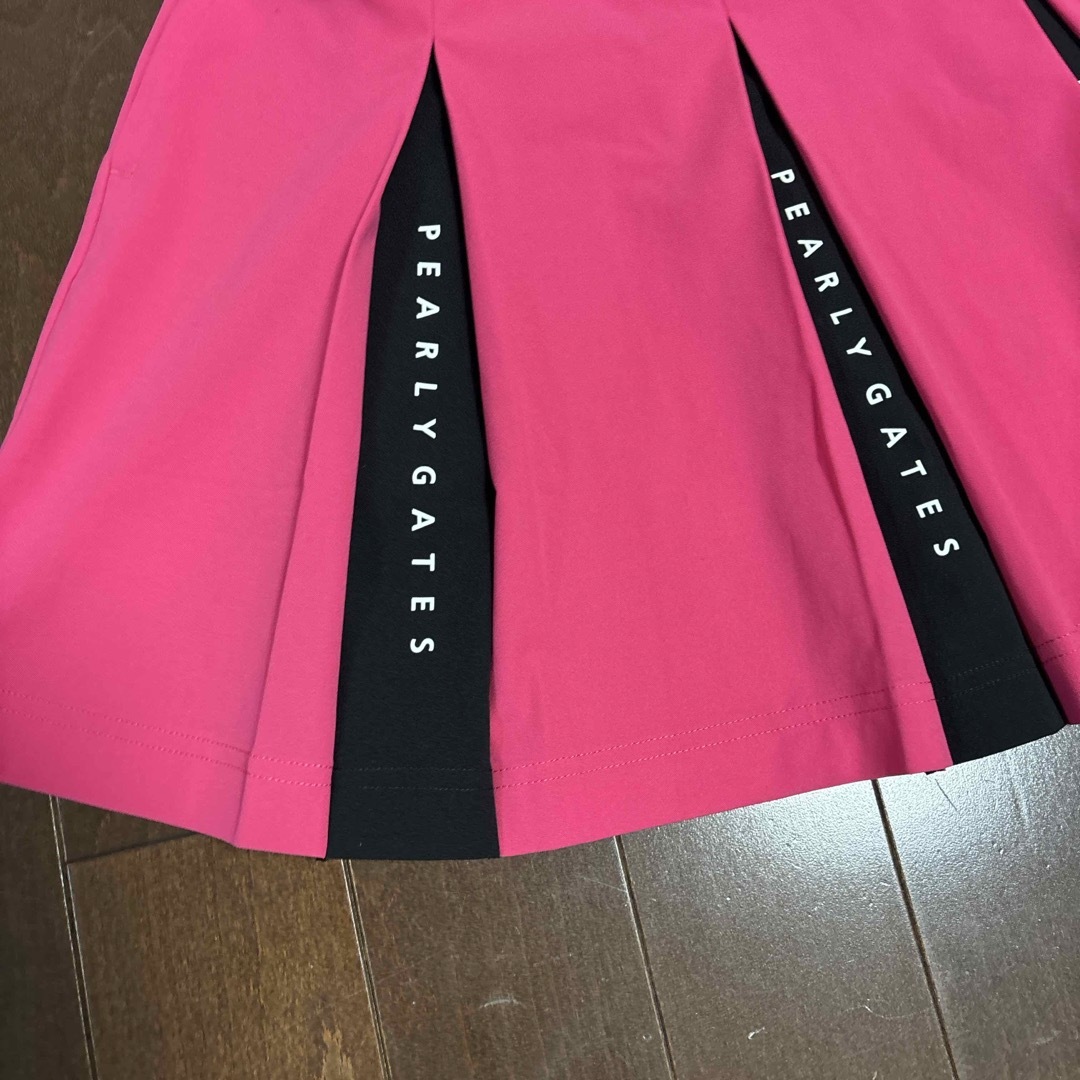 PEARLY GATES - パーリーゲイツMFY裏カノコプリーズスカート ピンク