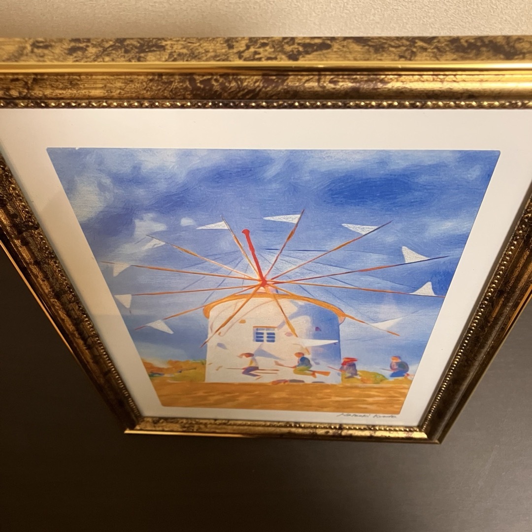 ジブリアート12 魔女の宅急便より「太陽の風車」 額装品 32.7㎝×24.0