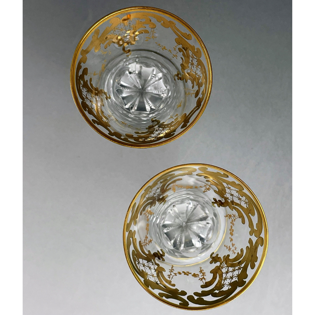 美品】モーゼル 金彩 ショットグラス リキュール 2客セット スプレン