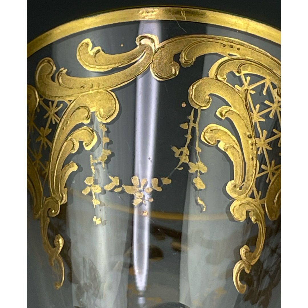 美品】モーゼル 金彩 ショットグラス リキュール 2客セット スプレン