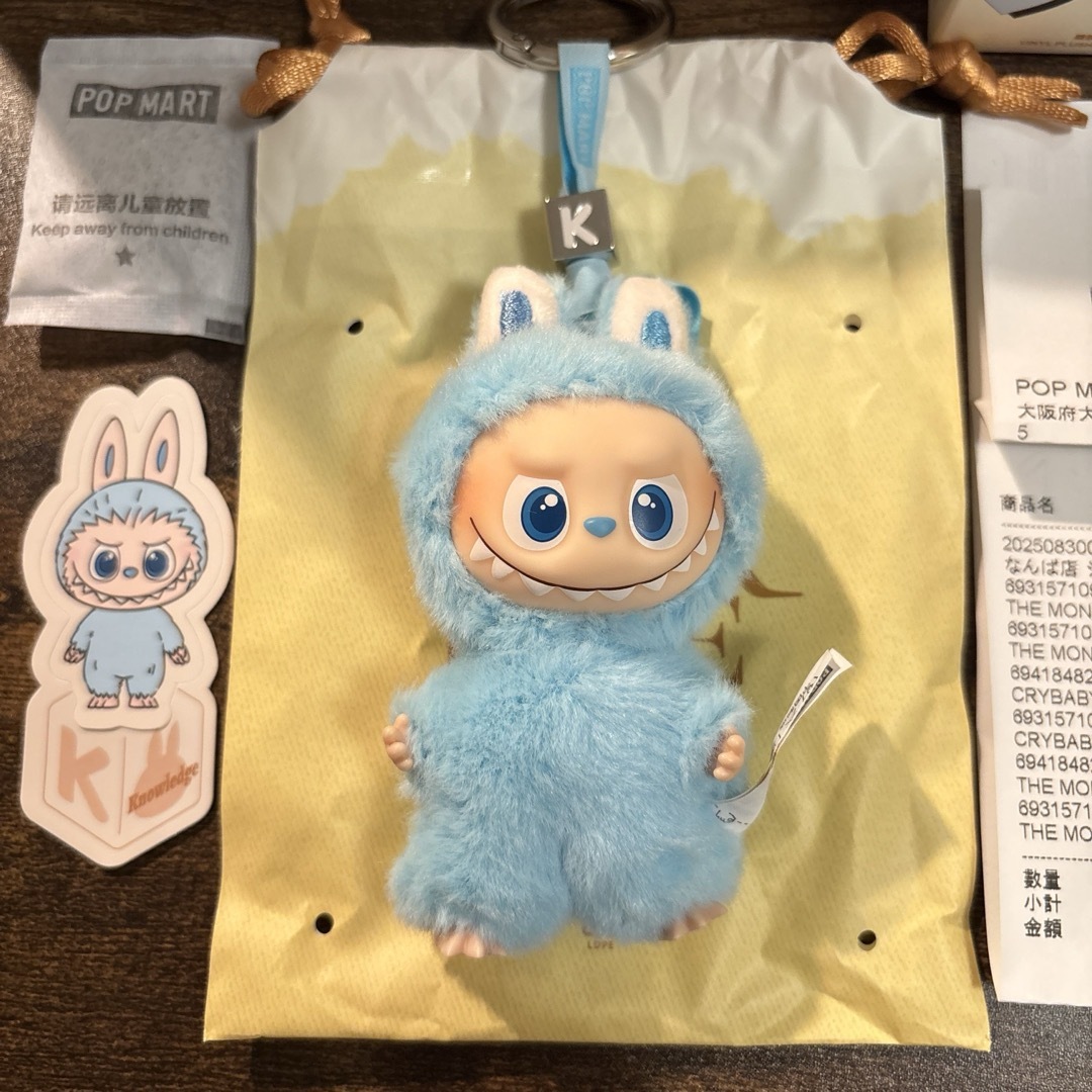 正規品 ラブブ LABUBU イニシャル【K】pin for love 水色の通販 by C