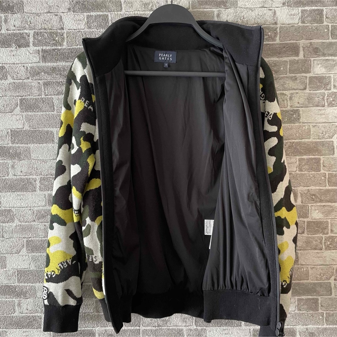 PEARLY GATES - パーリーゲイツ 2way ニットブルゾン カモフラ サイズ0