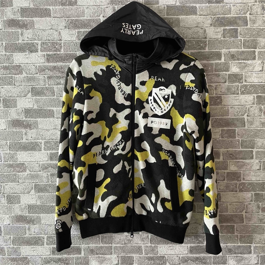 PEARLY GATES - パーリーゲイツ 2way ニットブルゾン カモフラ サイズ0