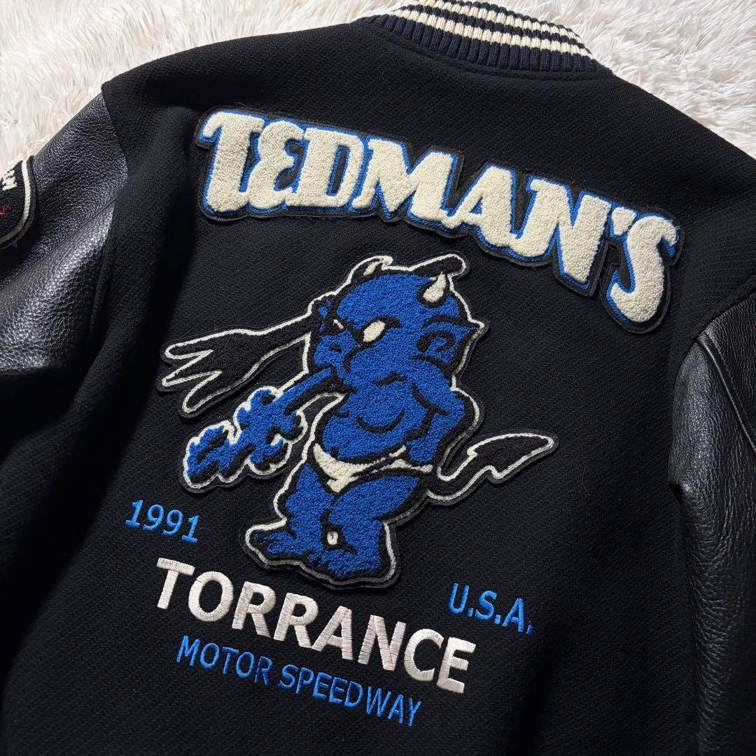 TEDMAN - 【激レア/42サイズ】TEDMAN スタジャン 袖レザー ブラック