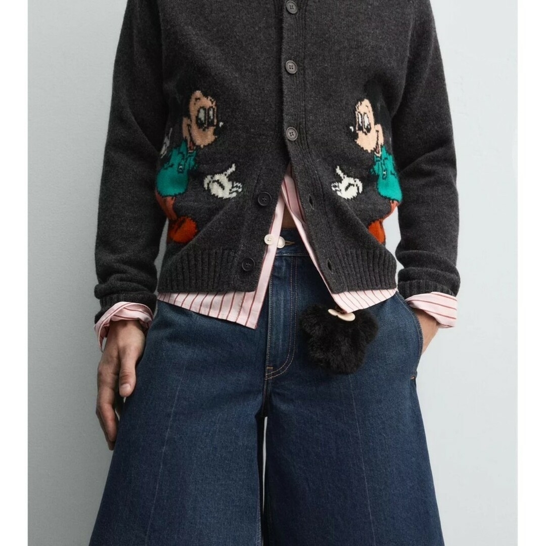 ZARA - 【未使用】ZARA×Disney ミッキーマウス刺繍 カーディガン S