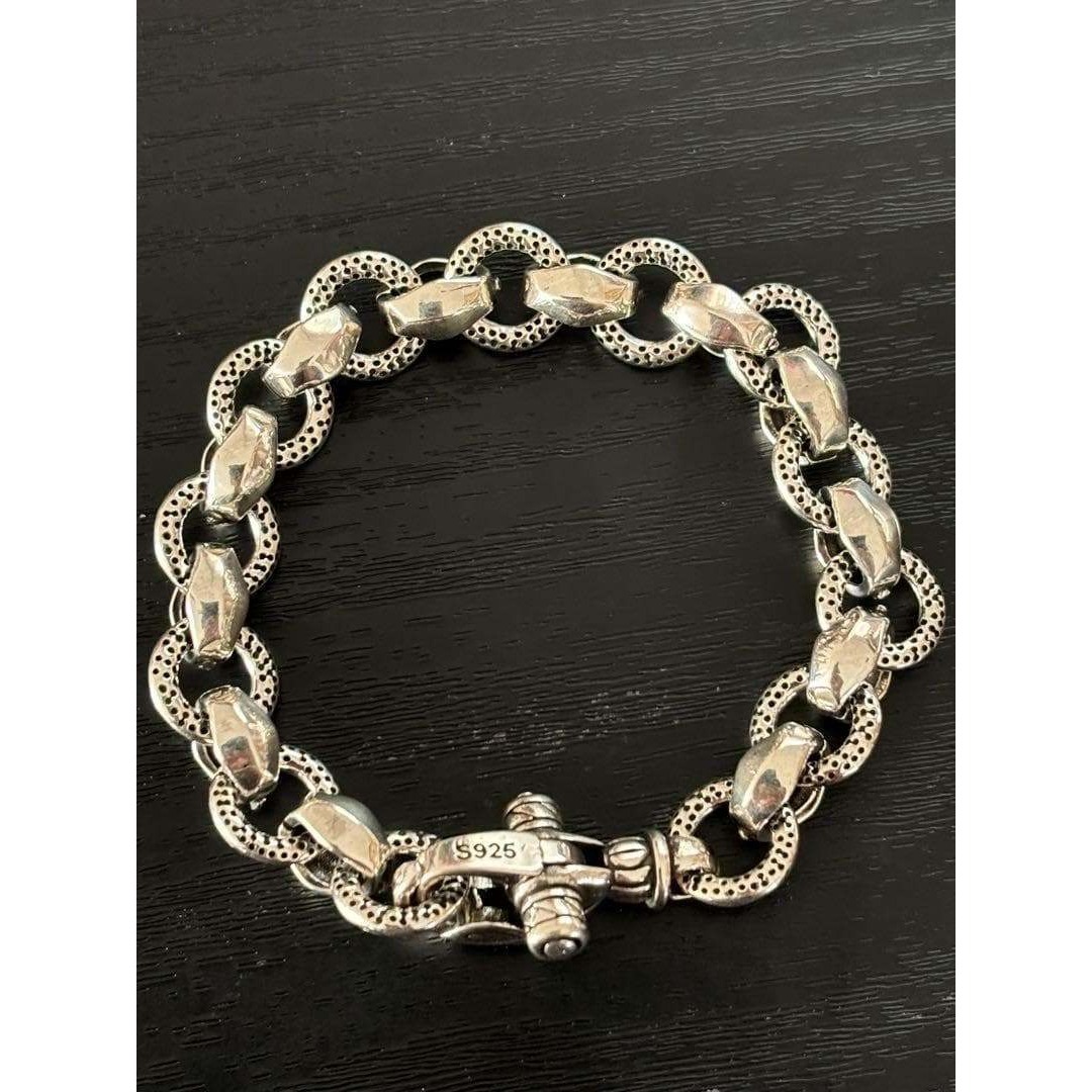 シルバー925 リンクチェーンブレスレット 20cmの通販 by Yi's shop｜ラクマ