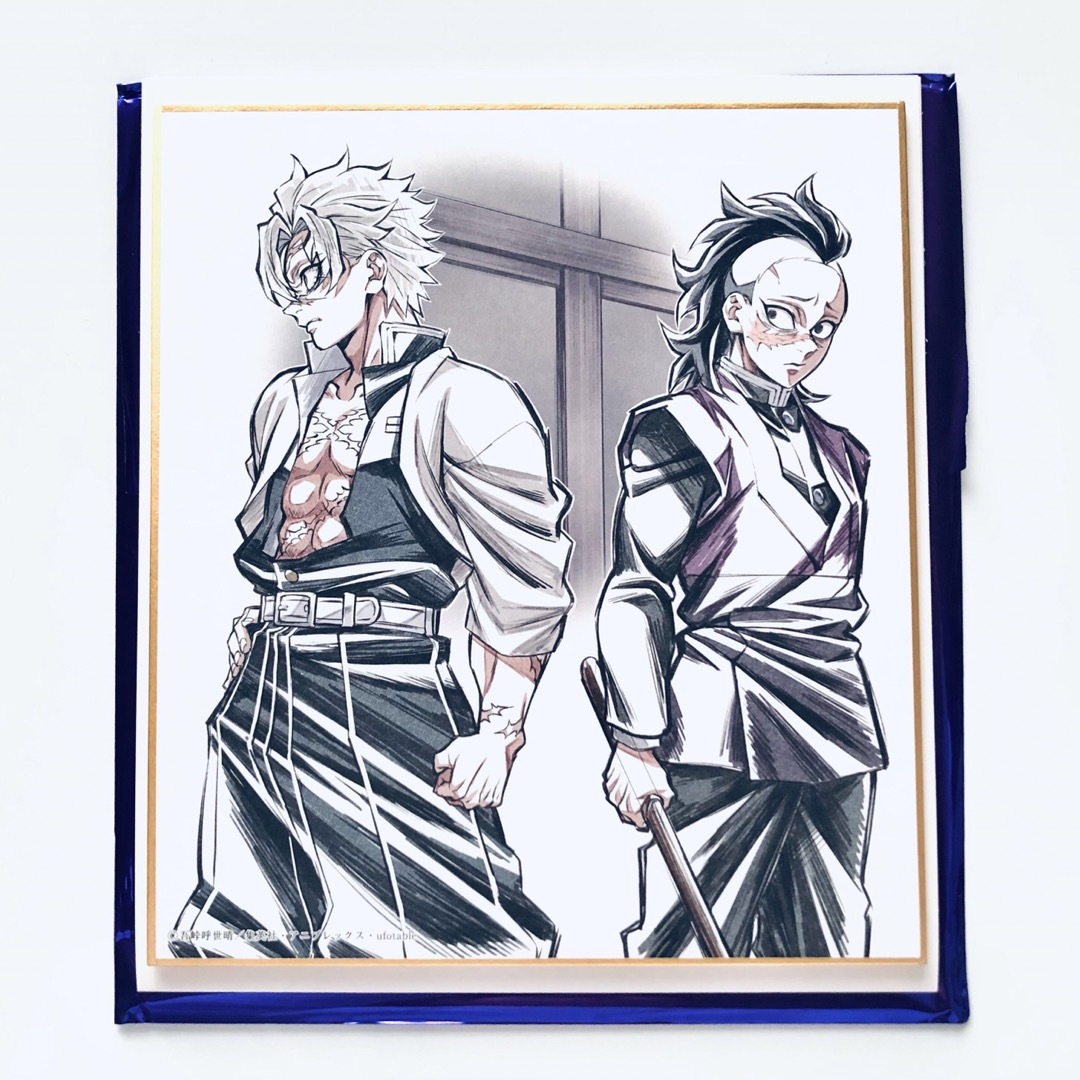 鬼滅の刃 柱稽古編 リアルタイムカフェ 柱描き下ろしイラスト 色紙 実