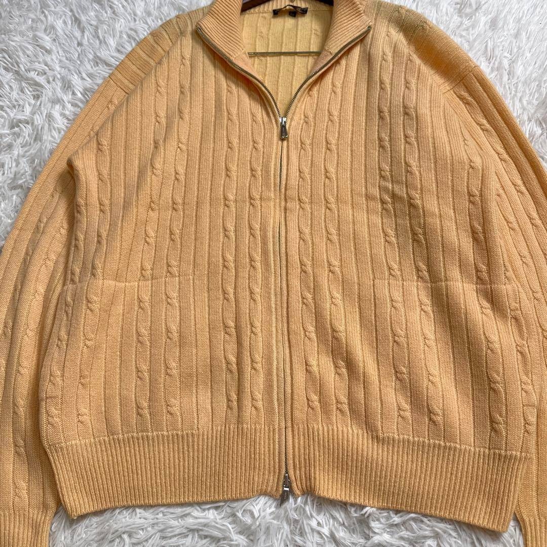 Loro Piana - ロロピアーナ カシミヤ100% ケーブル ドライバーズニット