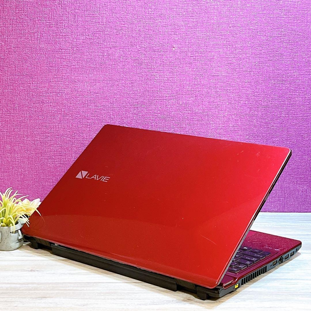NEC - NEC赤✨美品✨すぐ使えるノートパソコン✨メモリ8G✨カメラ付