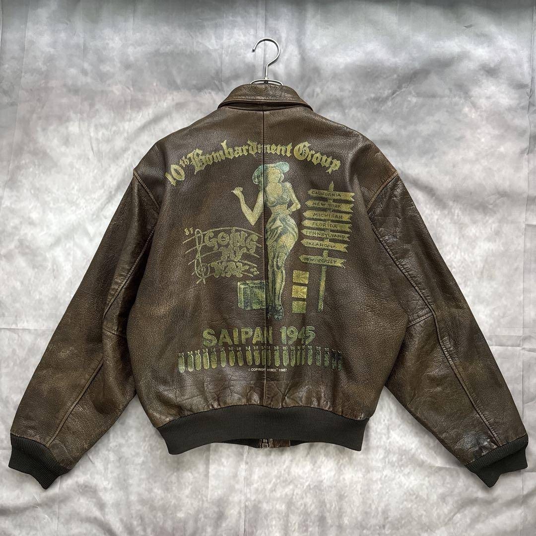 AVIREX - 希少 80s AVIREX A-2 レザージャケット フライトジャケット M