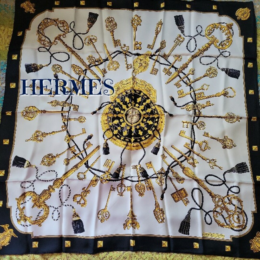 HERMES - レア 稀少 HERMES エルメス シルク スカーフ カレ90 レクレ