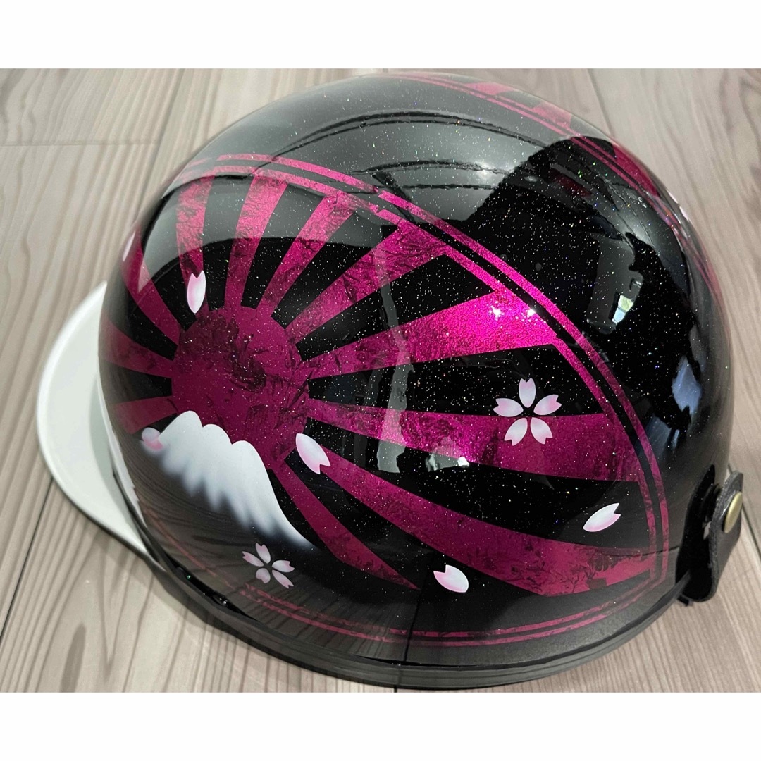 ラップ塗装 富士日章 桜 コルク半 ヘルメットの通販 by paint｜ラクマ